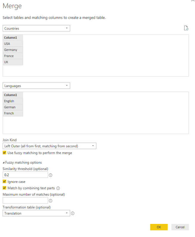 What are translation tables in Power Query’s Fuzzy Match and why would ...